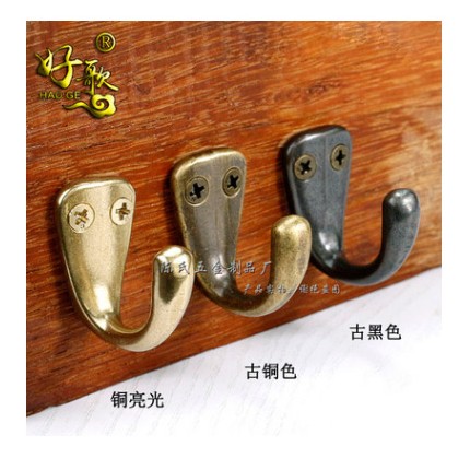 仿古衣鉤歐式排鉤墻壁壁掛衣架浴室衣帽鉤門后復古掛衣鉤衣服掛鉤