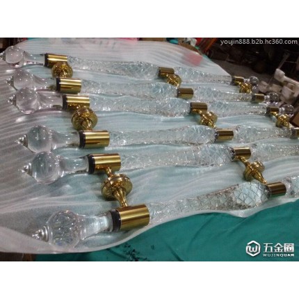 不銹鋼拉手廠家熱銷 水晶拉手 豪華玻璃推拉門拉手酒店大門拉手