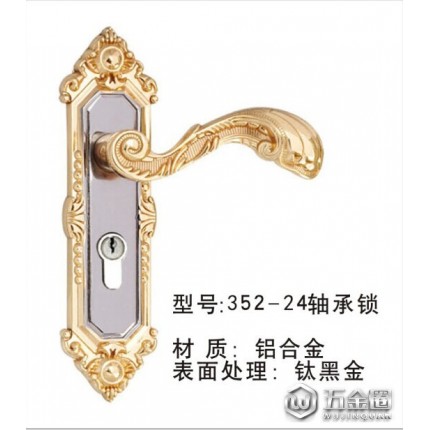 廠家直銷室內門鎖 鈦黑金臥室門鎖執(zhí)手鎖 五金鎖具352-24批發(fā)
