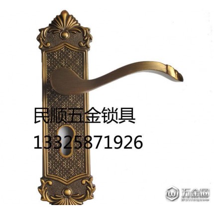 鋁合金黃古銅室內(nèi)門鎖2140款歐式執(zhí)鎖面板鎖室內(nèi)門鎖直銷
